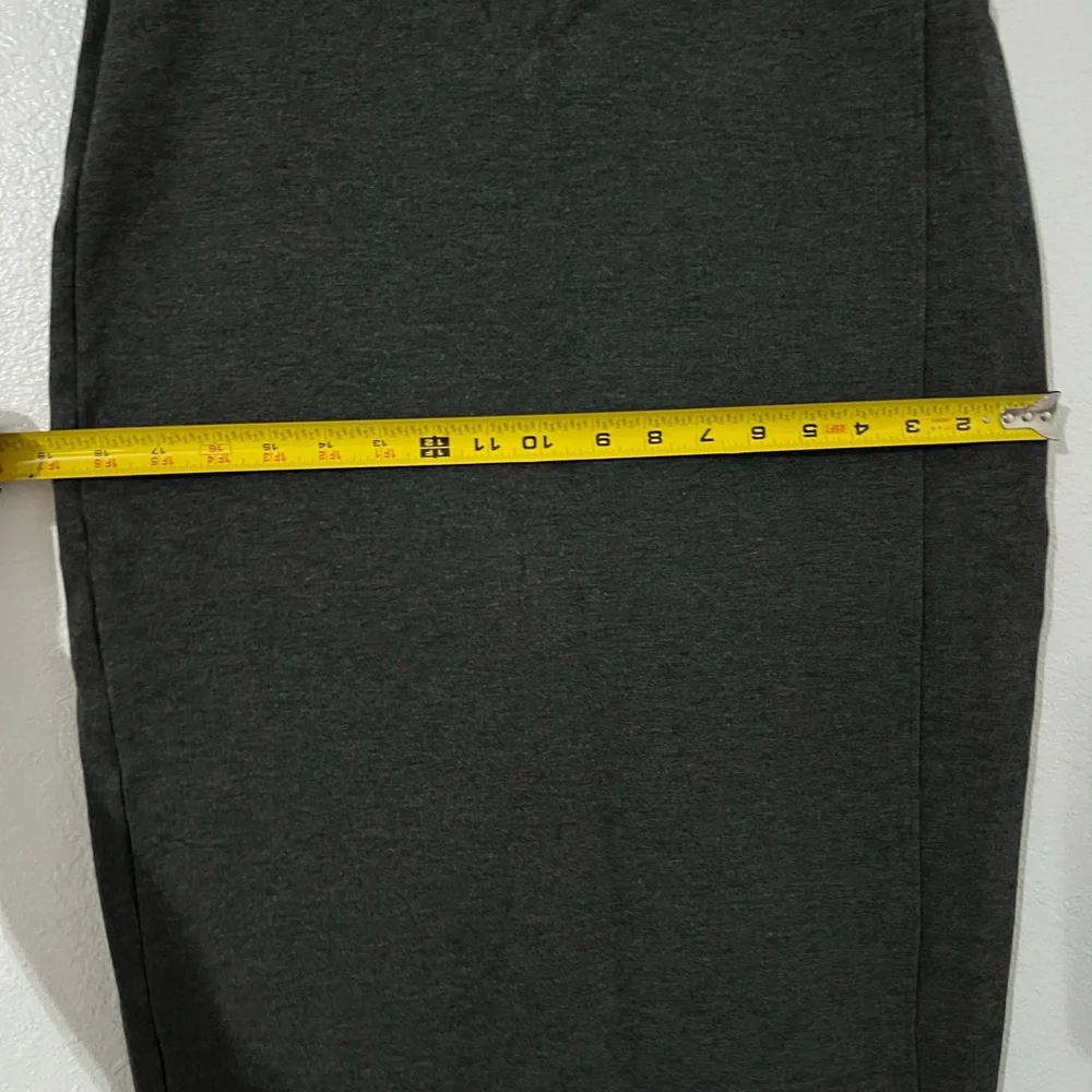 Liz Claiborne Womens Mid Rise Pencil Skirt Charcoal Heather Sz L